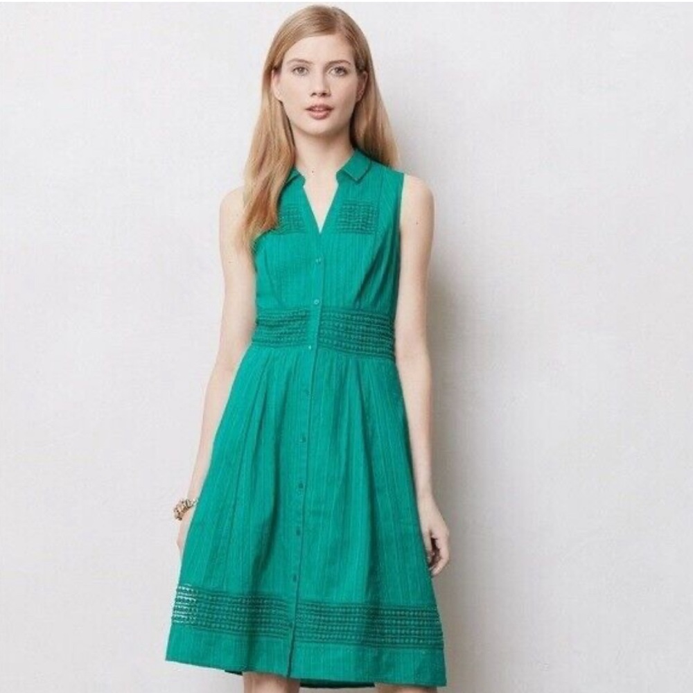 Maeve Green Midi Dress